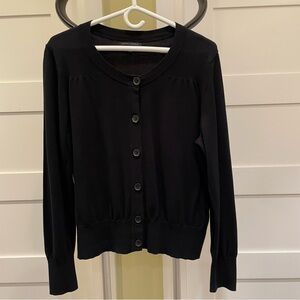 Black Button-Up Cardigan Sweater by Banana Republic